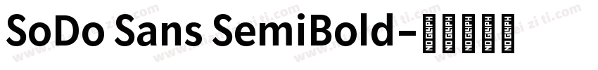 SoDo Sans SemiBold字体转换